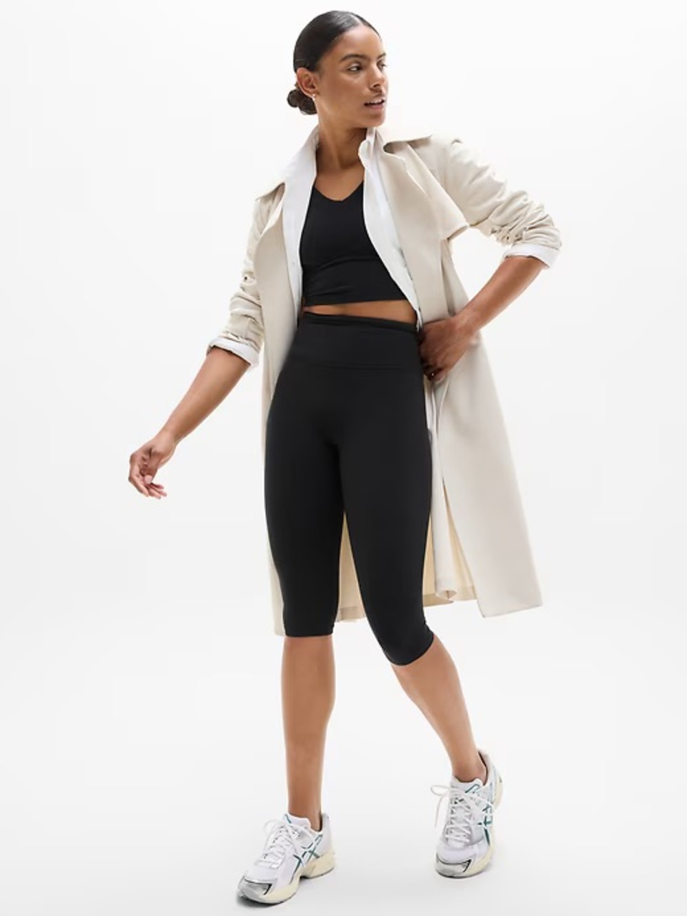 Athleta Elation Ultra High Rise Crop, Black, Large